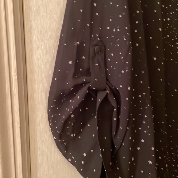 Torrid black sheer blouse with star pattern size 3X - Picture 5 of 5